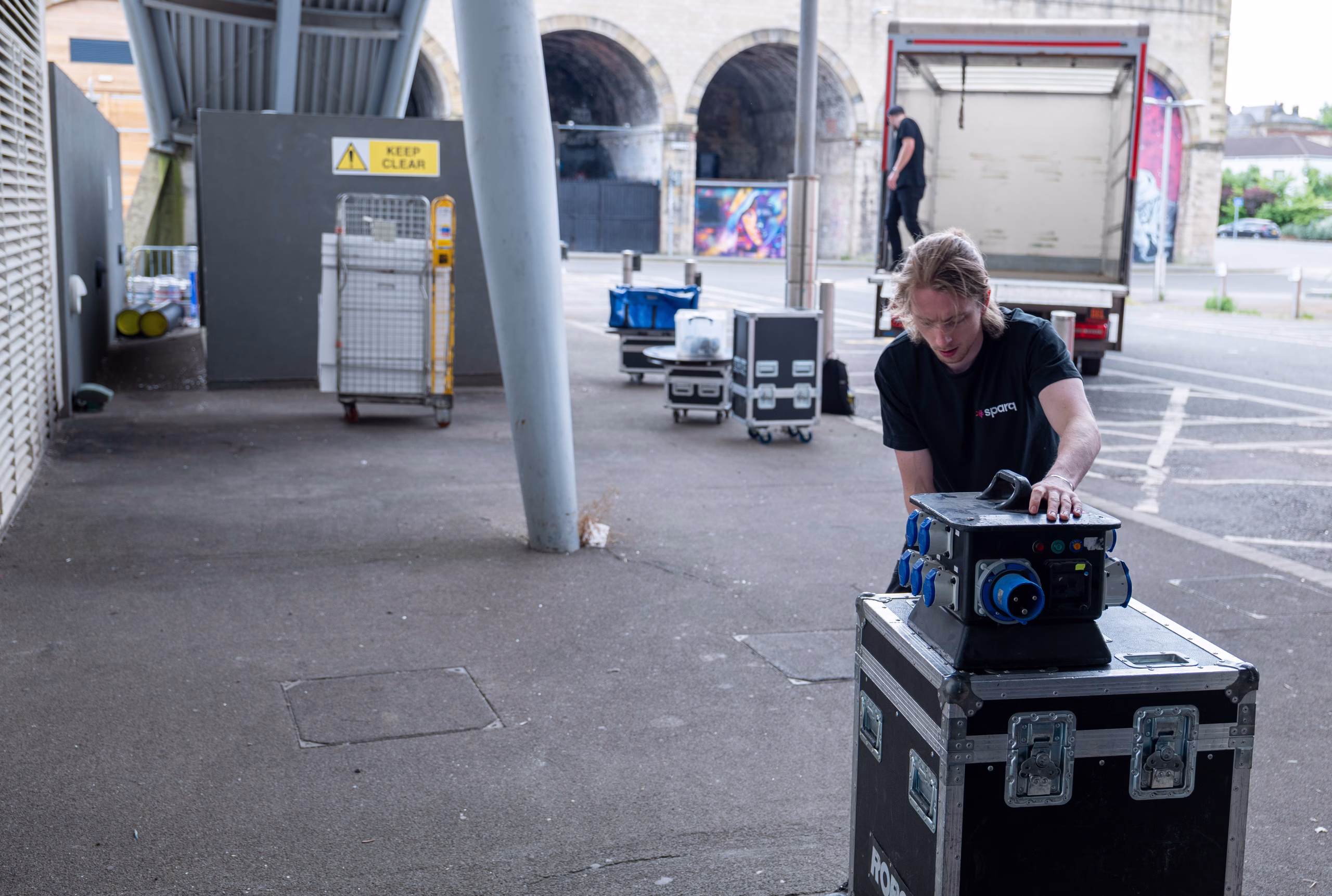 Sparq staff at an event, dry hire, assisted hire
