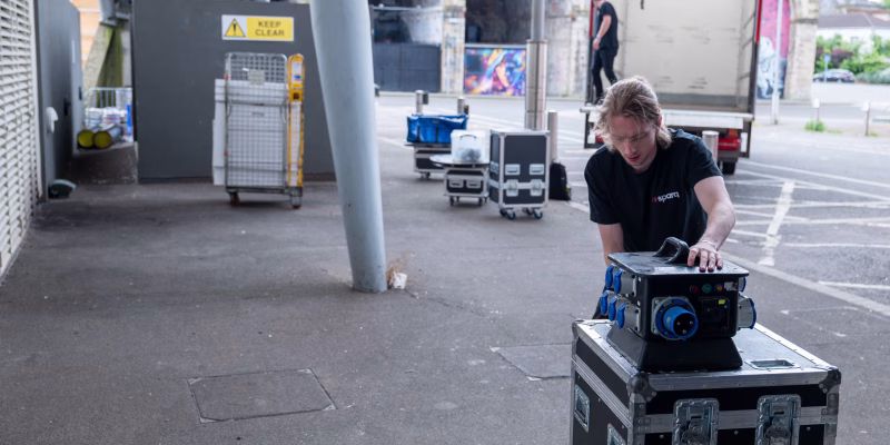 Sparq staff at an event, dry hire, assisted hire